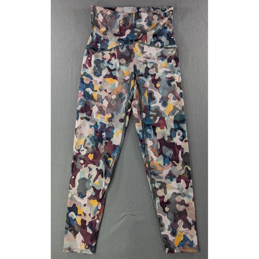 Spanx Womens Booty Boost Active Leggings Size S Painted Camo Multicolor